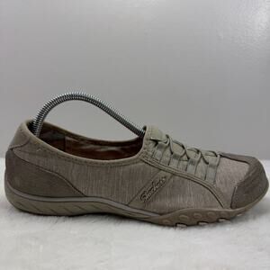 Skechers Breathe Easy Pretty Lady Taupe Slip-On Sneakers Women’s Size 10